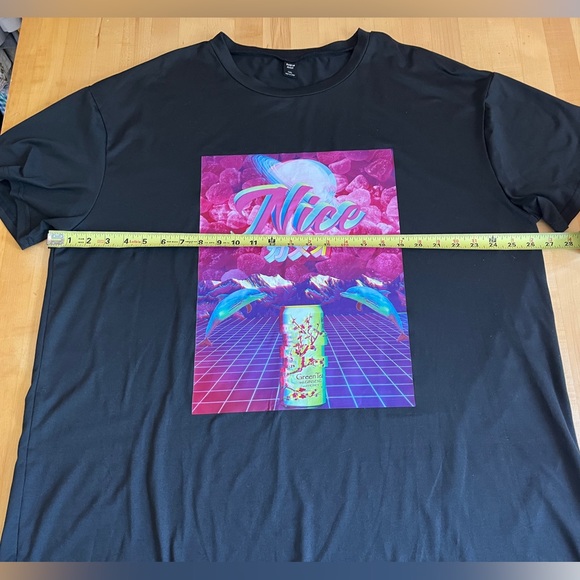 🔥Arizona Green Tea Vapor Wave T-shirt w/Dolphins by SHEIN Curve Size 1X *NWOT - Picture 7 of 7